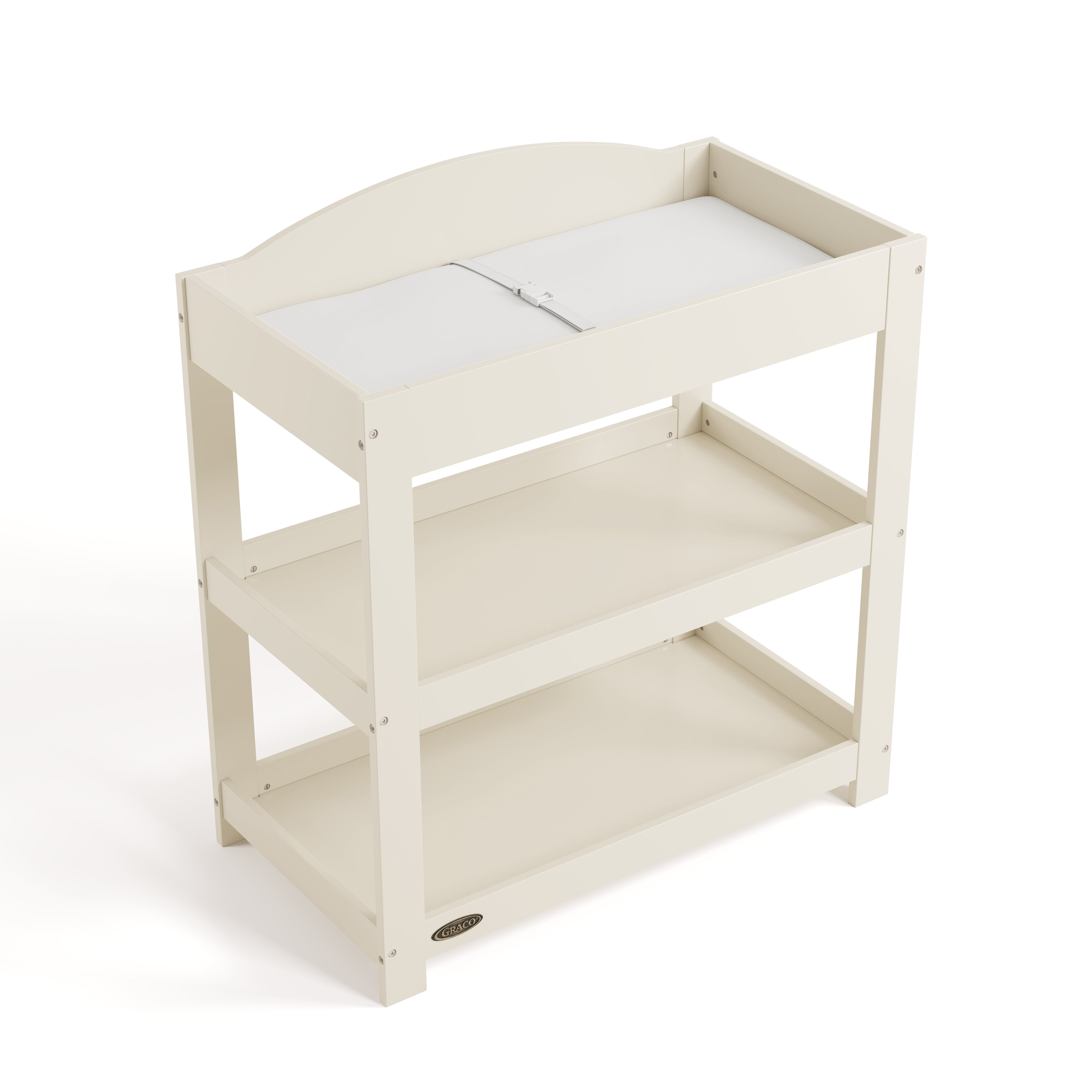 Customizable frosted oat changing table top view