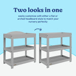 Graco pebble gray customizable changing table customizable callout