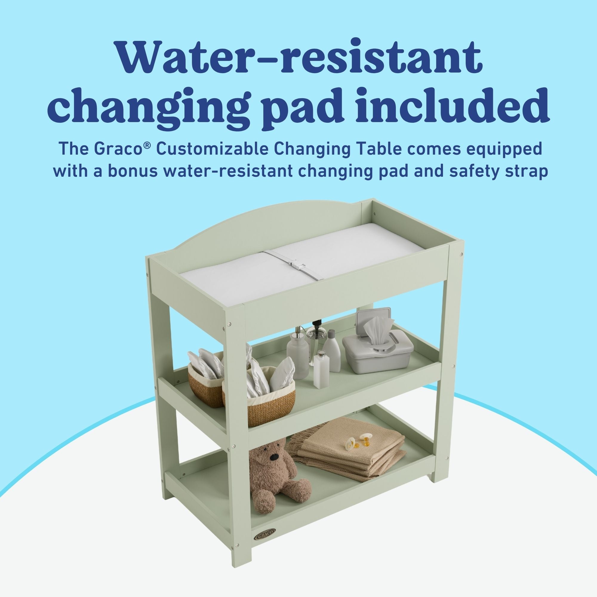 Graco sage customizable changing table changing pad callout