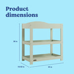Graco sage customizable changing table dimensions callout