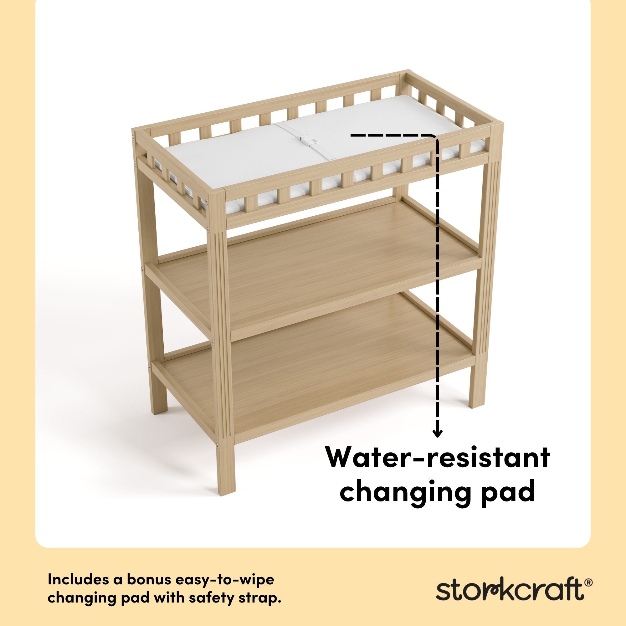 morningside driftwood changing table changing pad callout