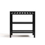 Morningside black changing table front view