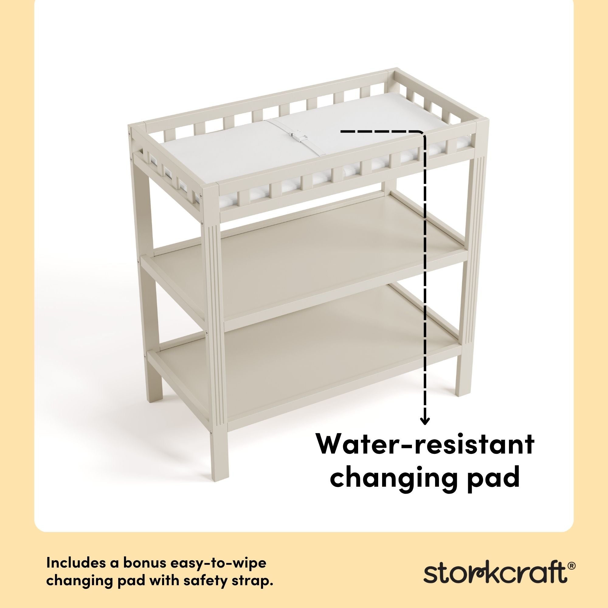Morningside frosted oat changing table changing pad callout