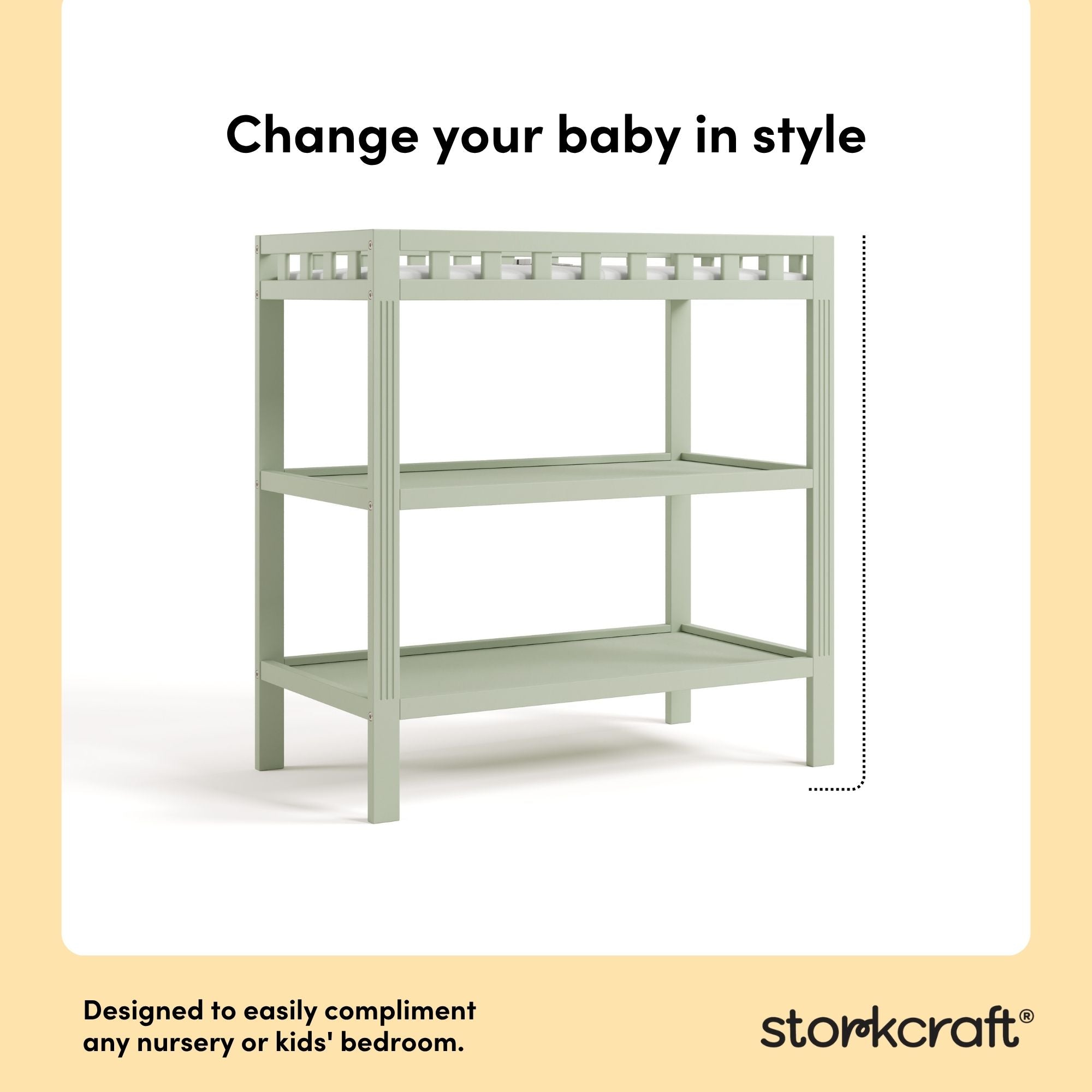 Morningside sage changing table style callout