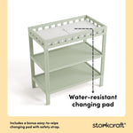 Morningside sage changing table changing pad callout