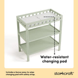 Morningside sage changing table changing pad callout