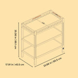 Morningside changing table line drawing with dimensions