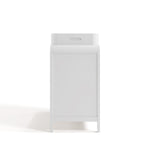 Side view of Santos white changing table
