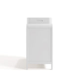 Side view of Santos white changing table