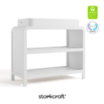 Santos white changing table with GGG and PTPA logos on top right