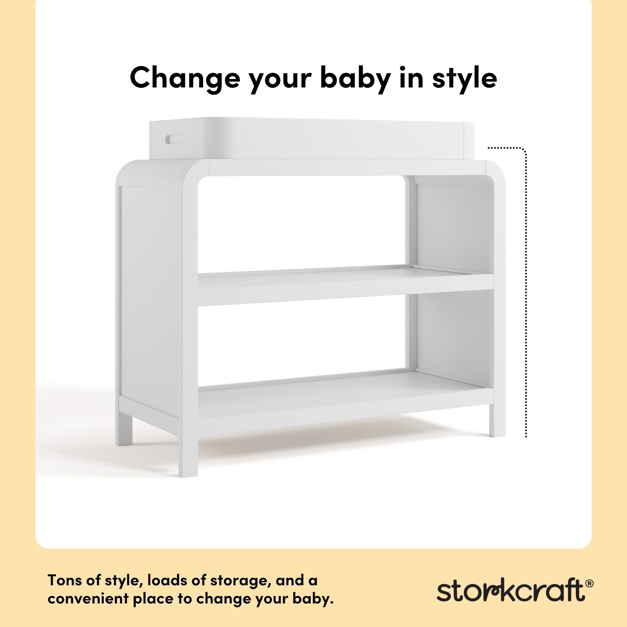 Santos white changing table style callout