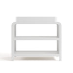 Front view of Santos white changing table