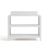 Front view of Santos white changing table