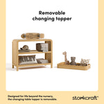 Santos natural changing table removable topper callout