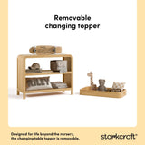 Santos natural changing table removable topper callout