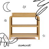Santos natural changing table with black doodles overlaid on image