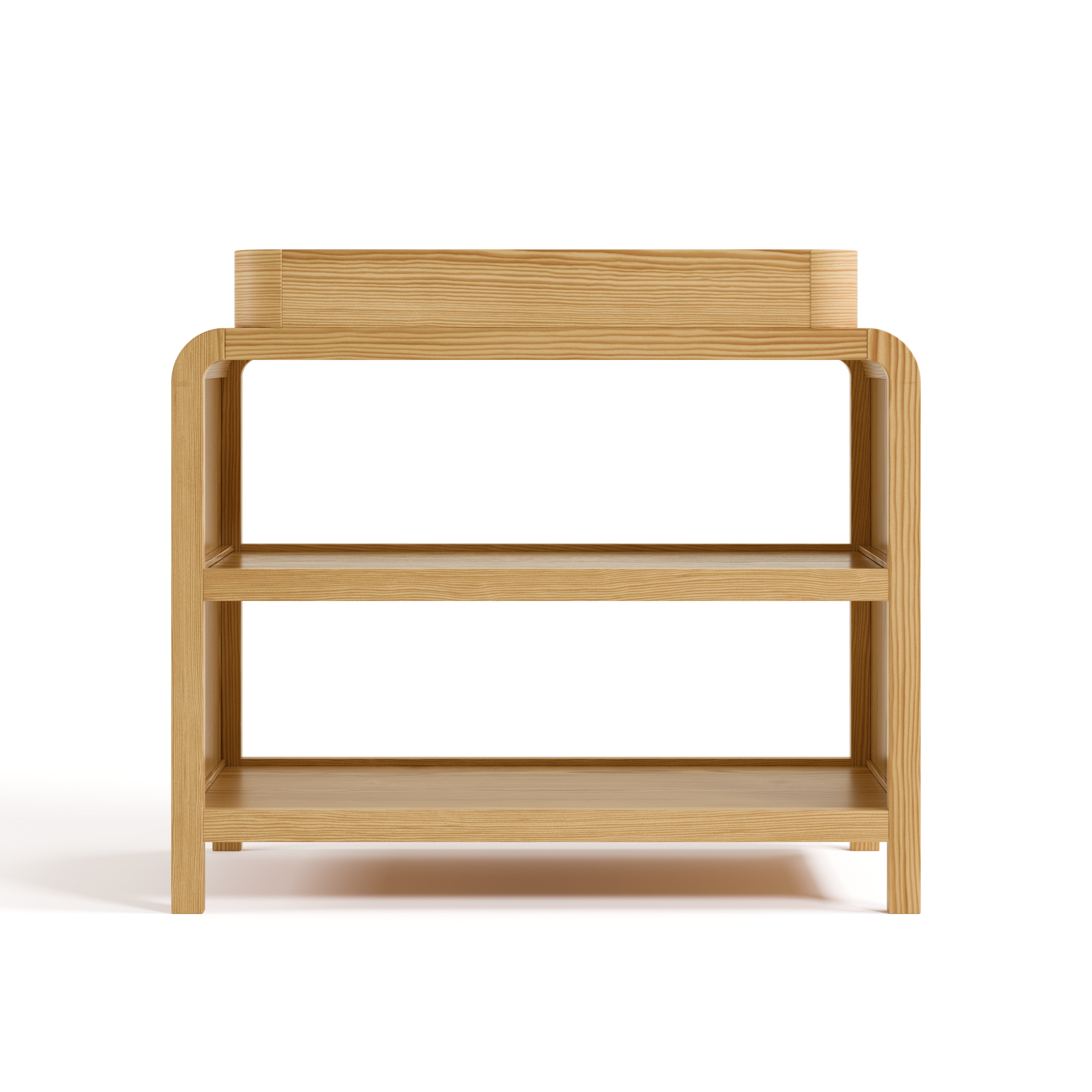 Front view of Santos natural changing table