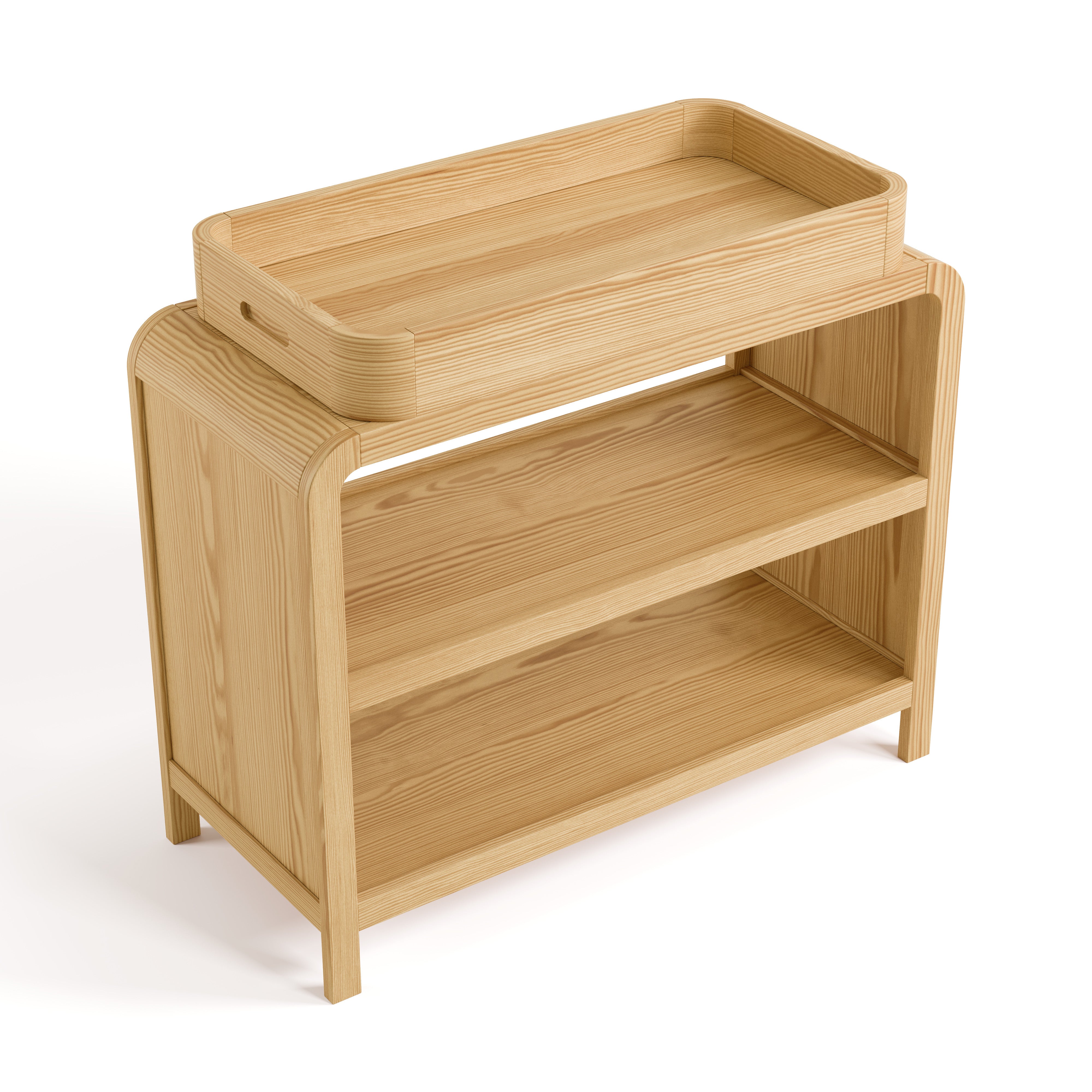 Top view of Santos natural changing table
