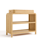Angle view of Santos natural changing table
