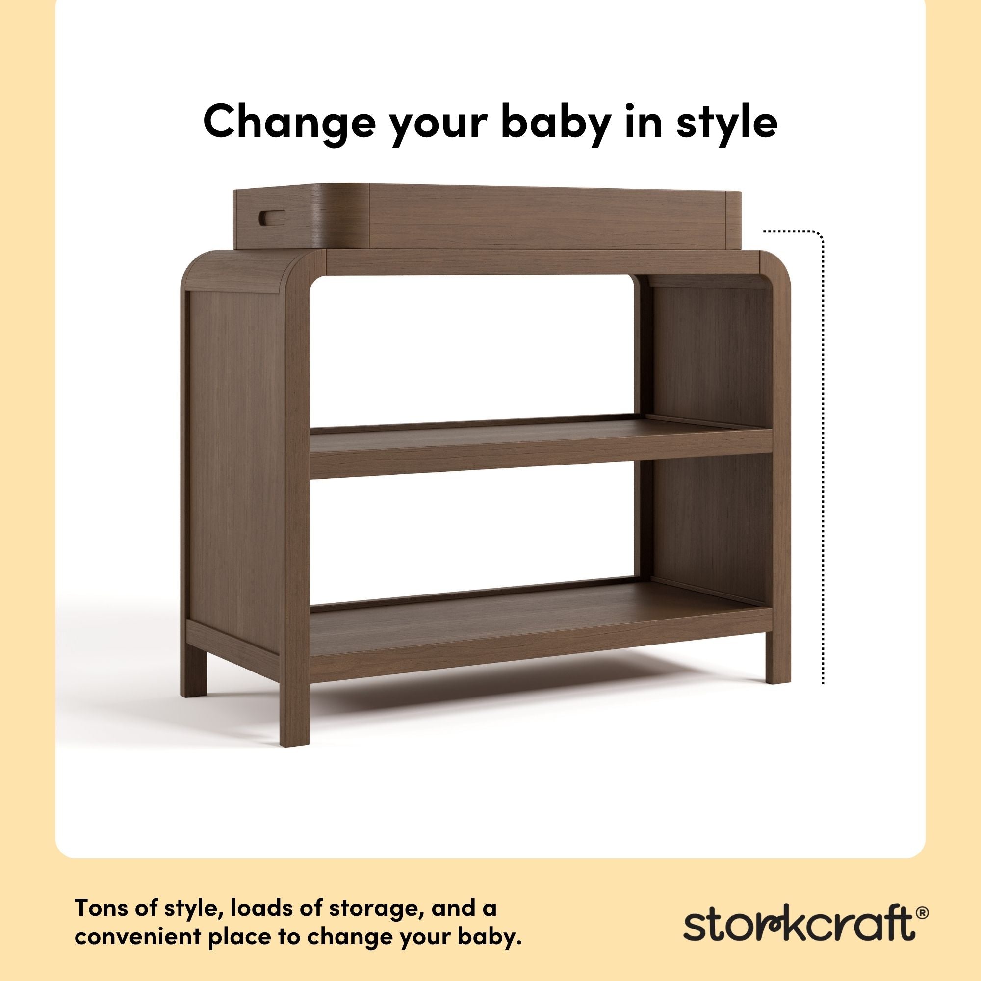 Santos hazelnut changing table style callout