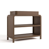 Angle view of Santos hazelnut changing table