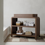 Santos hazelnut changing table in nursery