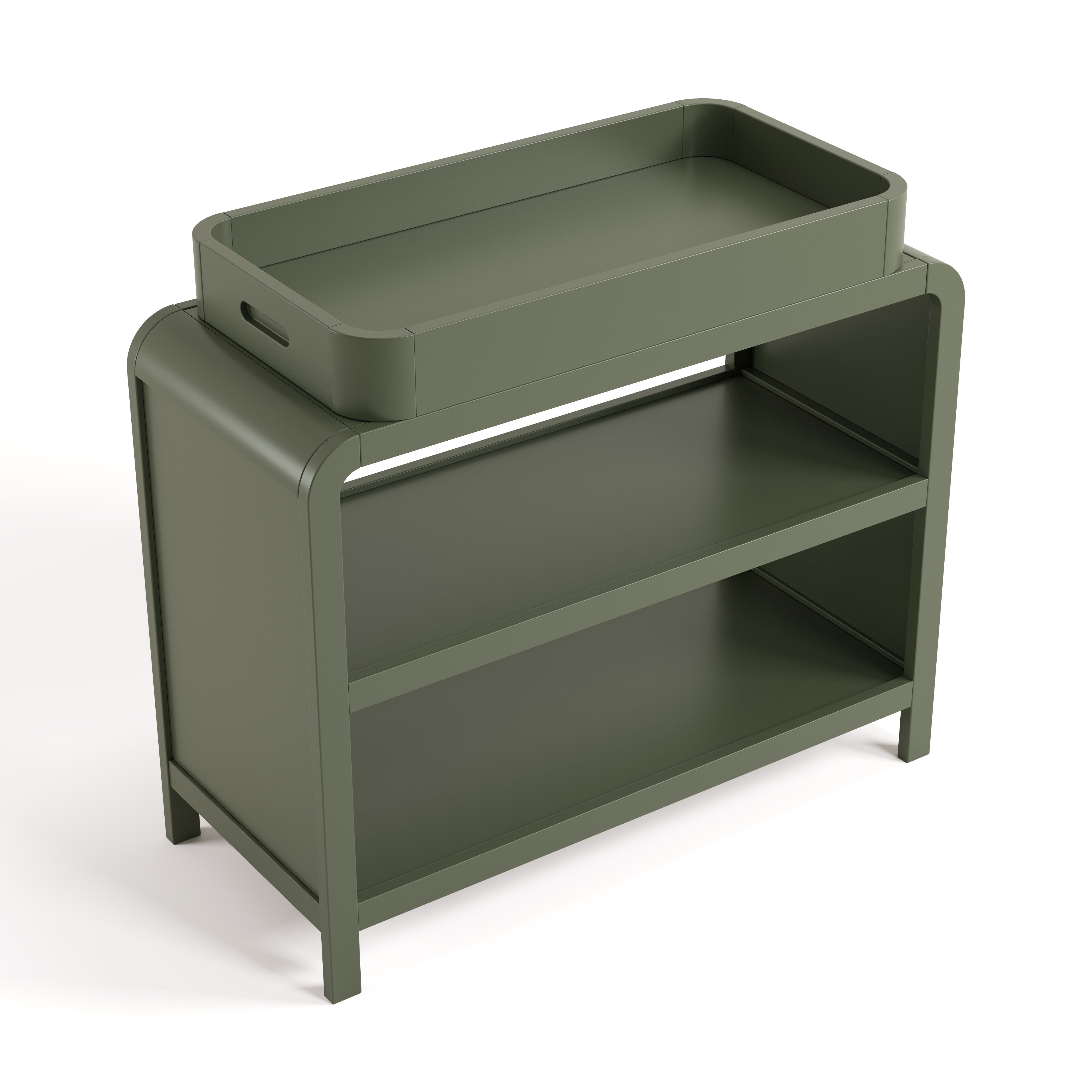 Top view of Santos olive changing table