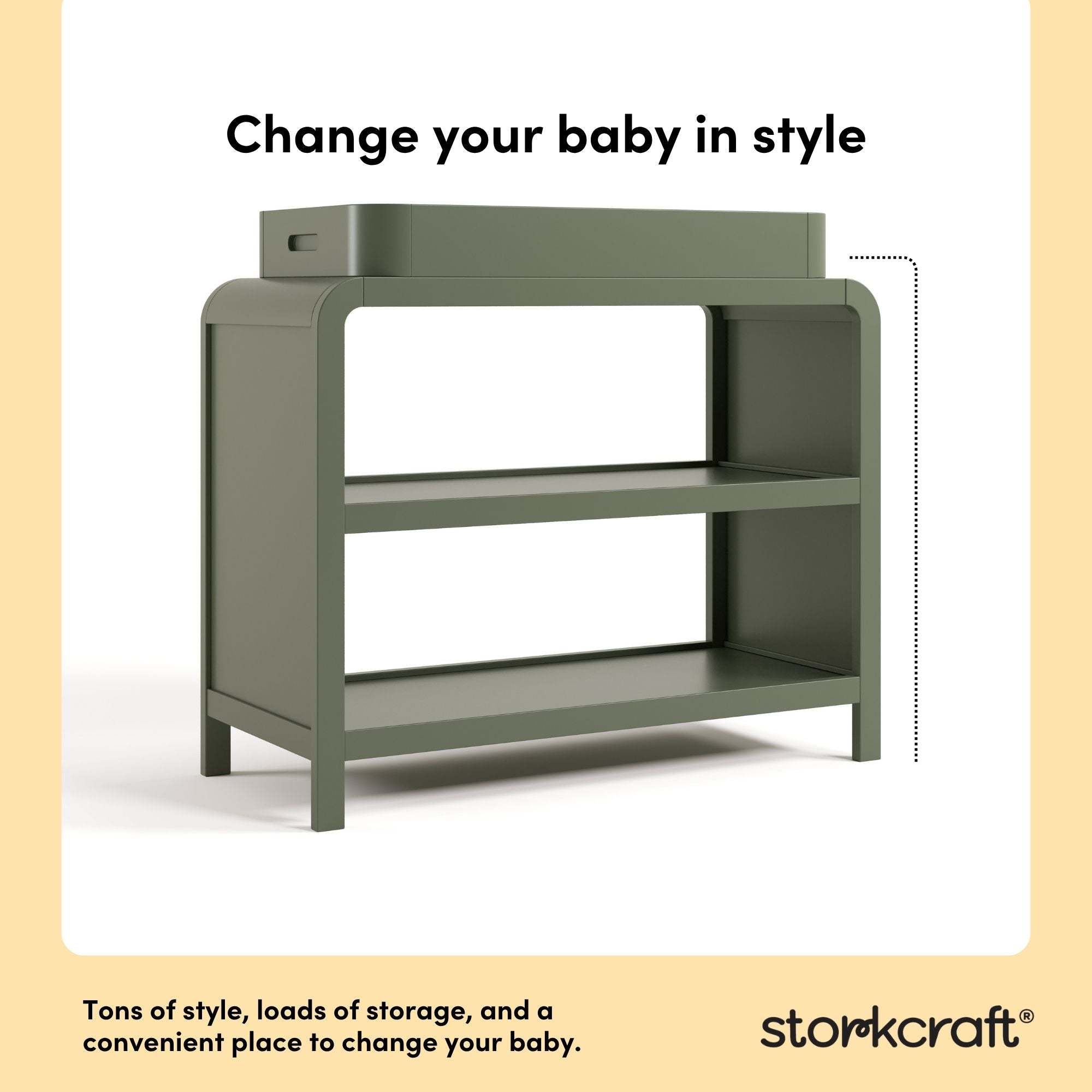 Santos olive changing table style callout
