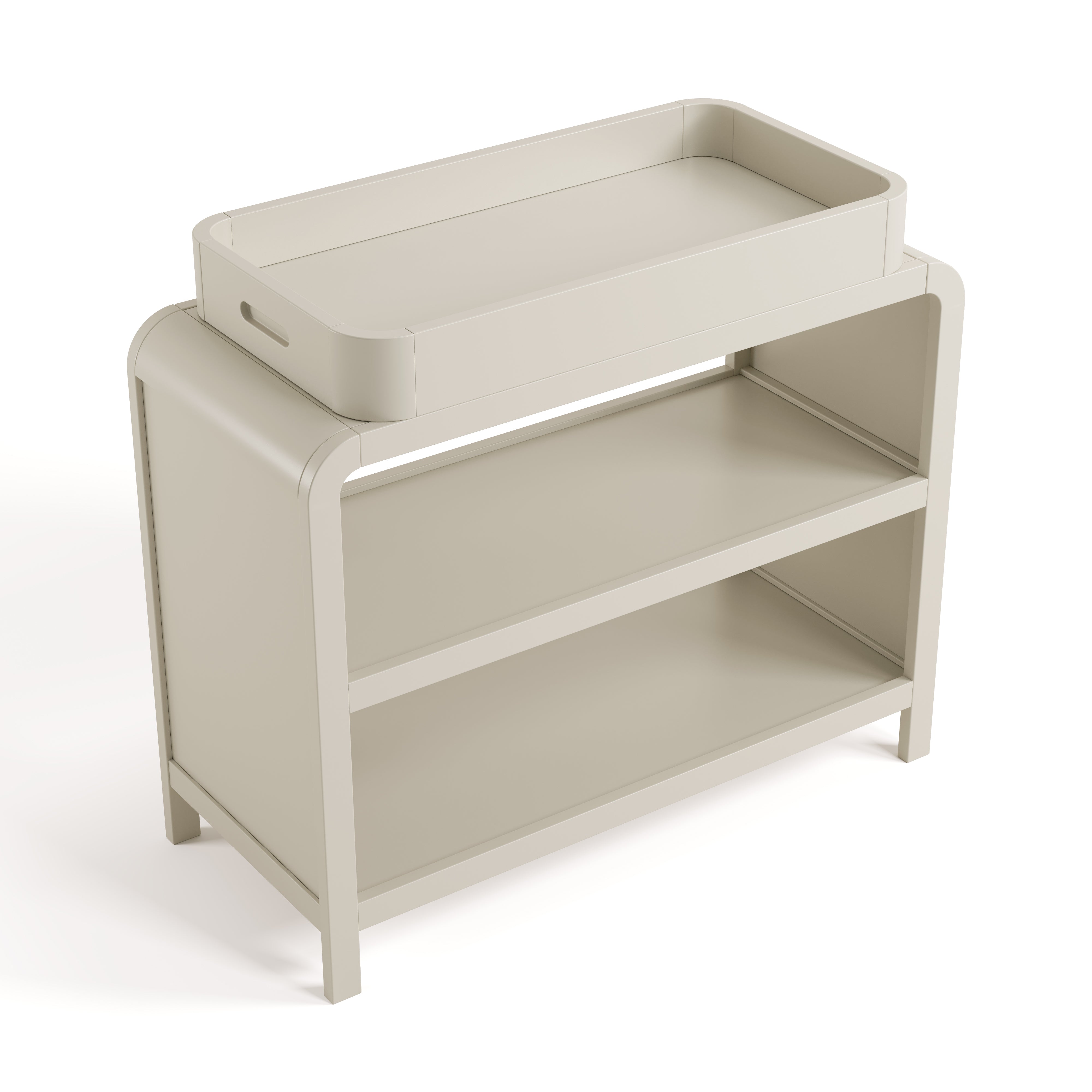 Santos frosted oat changing table topview