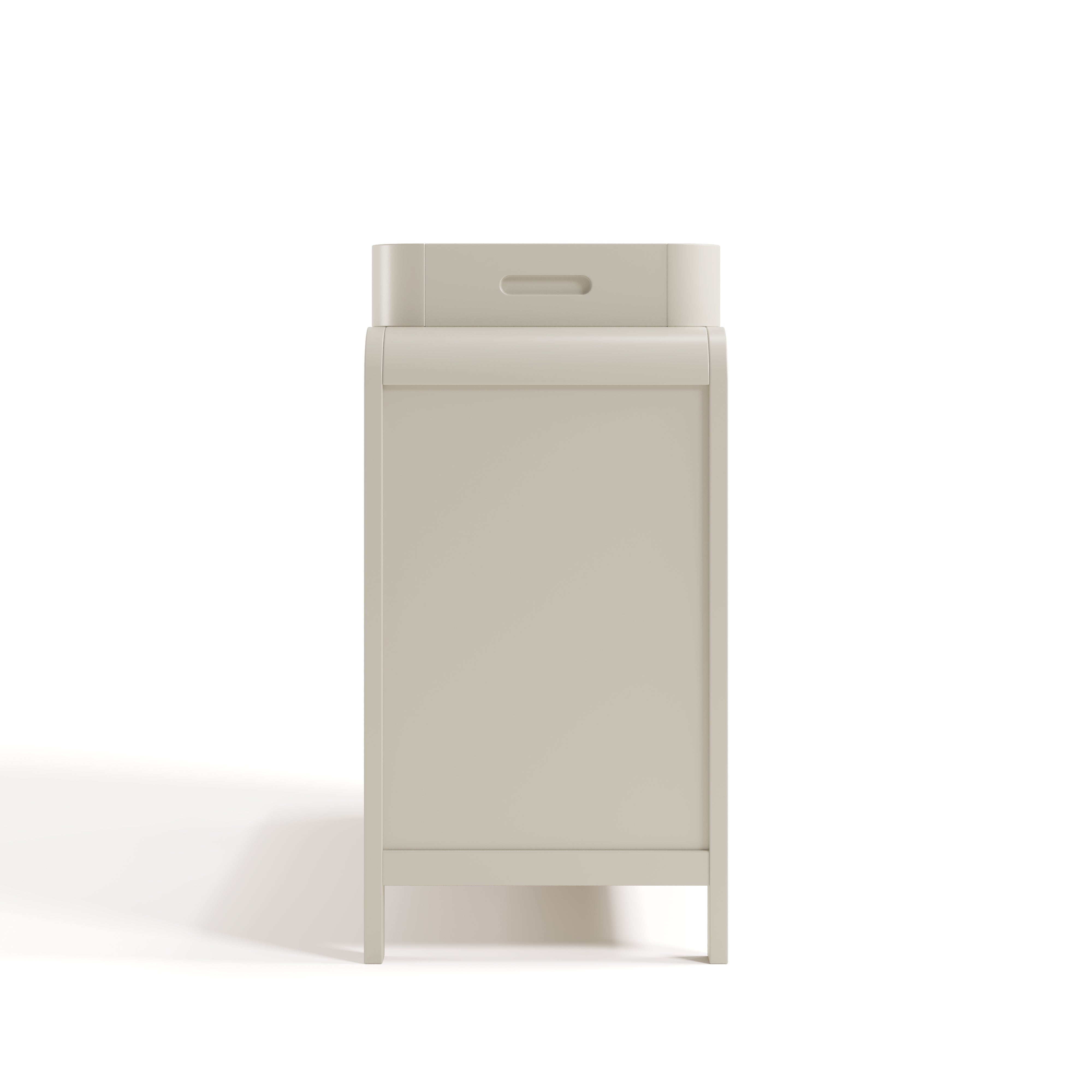 Santos frosted oat changing table side view