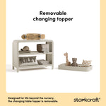 Santos frosted oat changing table removable topper callout