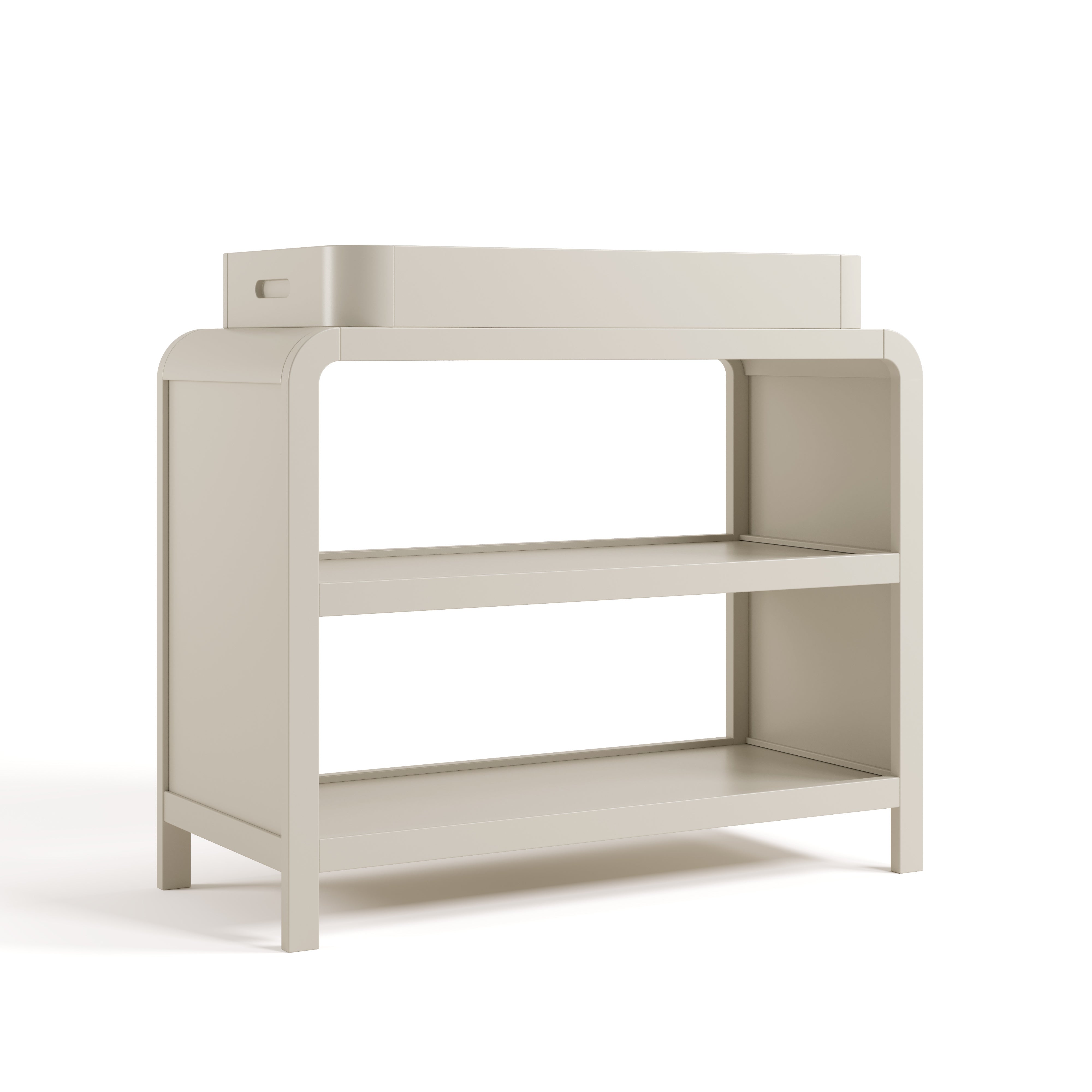 Santos frosted oat changing table angle view