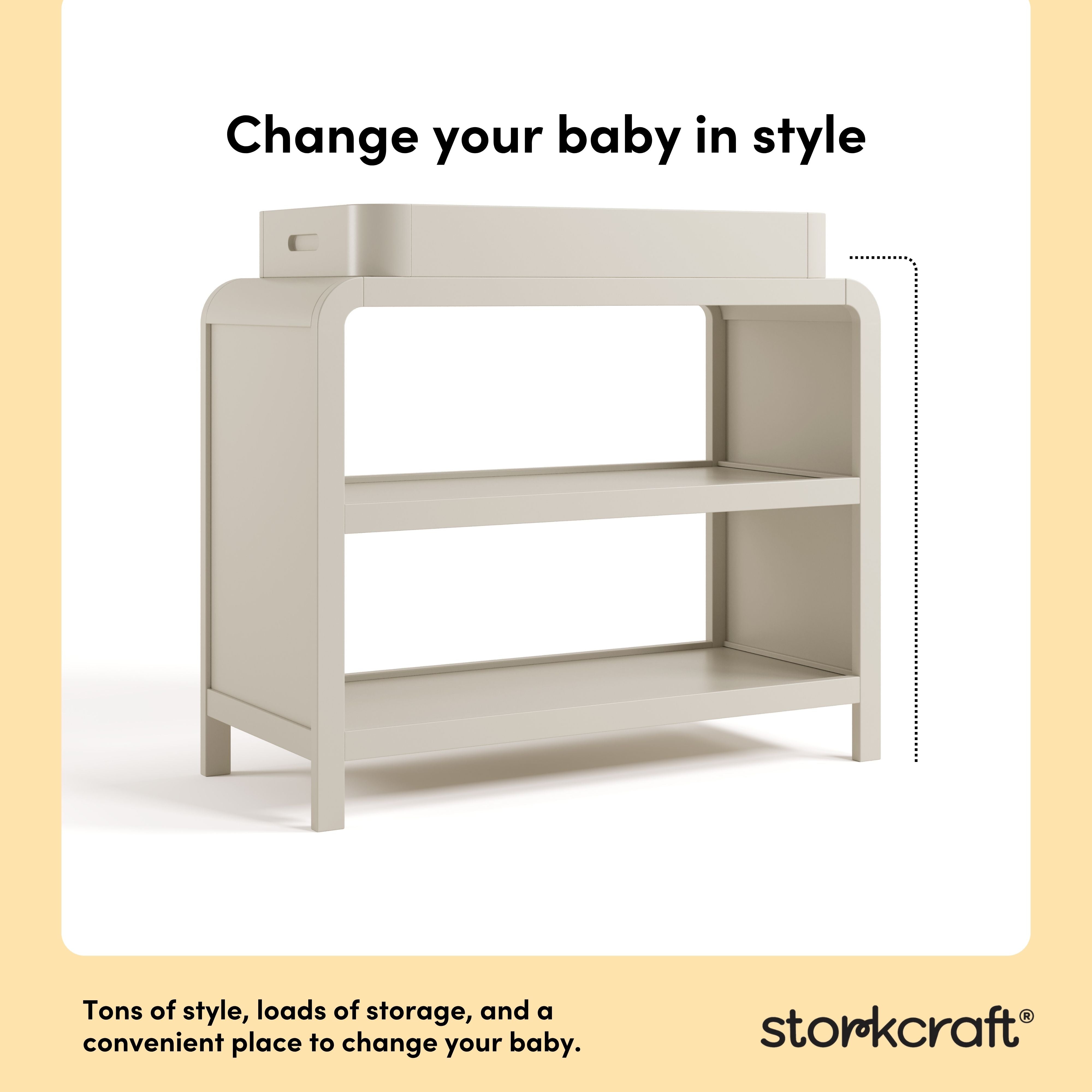 Santos frosted oat changing table style callout