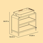 Santos changing table drawing with dimensions