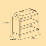 Santos changing table drawing with dimensions