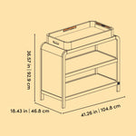 Santos changing table line drawing with dimensions
