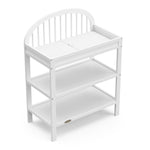 Olivia white changing table top view