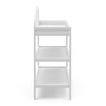 Olivia white changing table side view