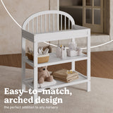 Olivia white changing table style callout