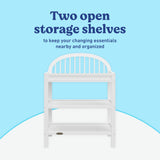 Olivia white changing table storage callout