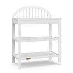 Olivia white changing table angle view