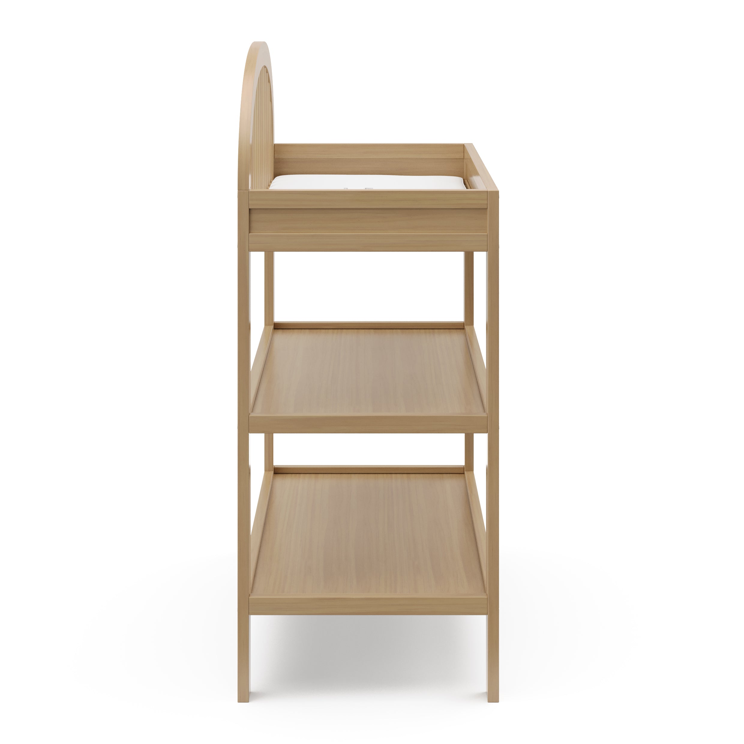 Olivia driftwood changing table side view