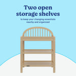 Olivia driftwood changing table storage callout
