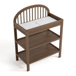 Olivia hazelnut changing table top view