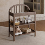 Olivia hazelnut changing table in nursery