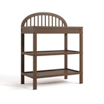 Olivia hazelnut changing table angle view