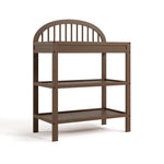 Olivia hazelnut changing table angle view