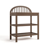 Olivia hazelnut changing table angle view