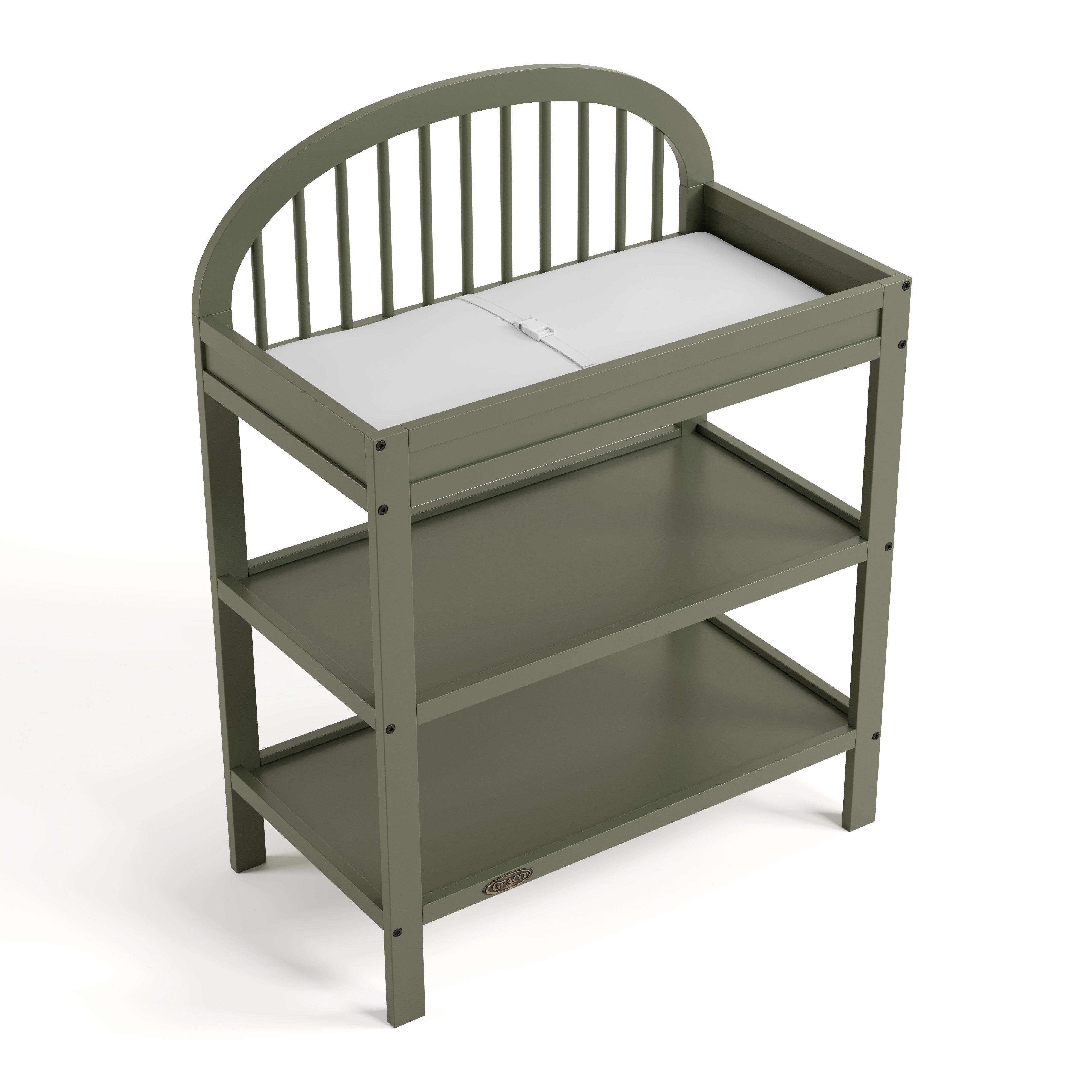 Olivia olive changing table top view