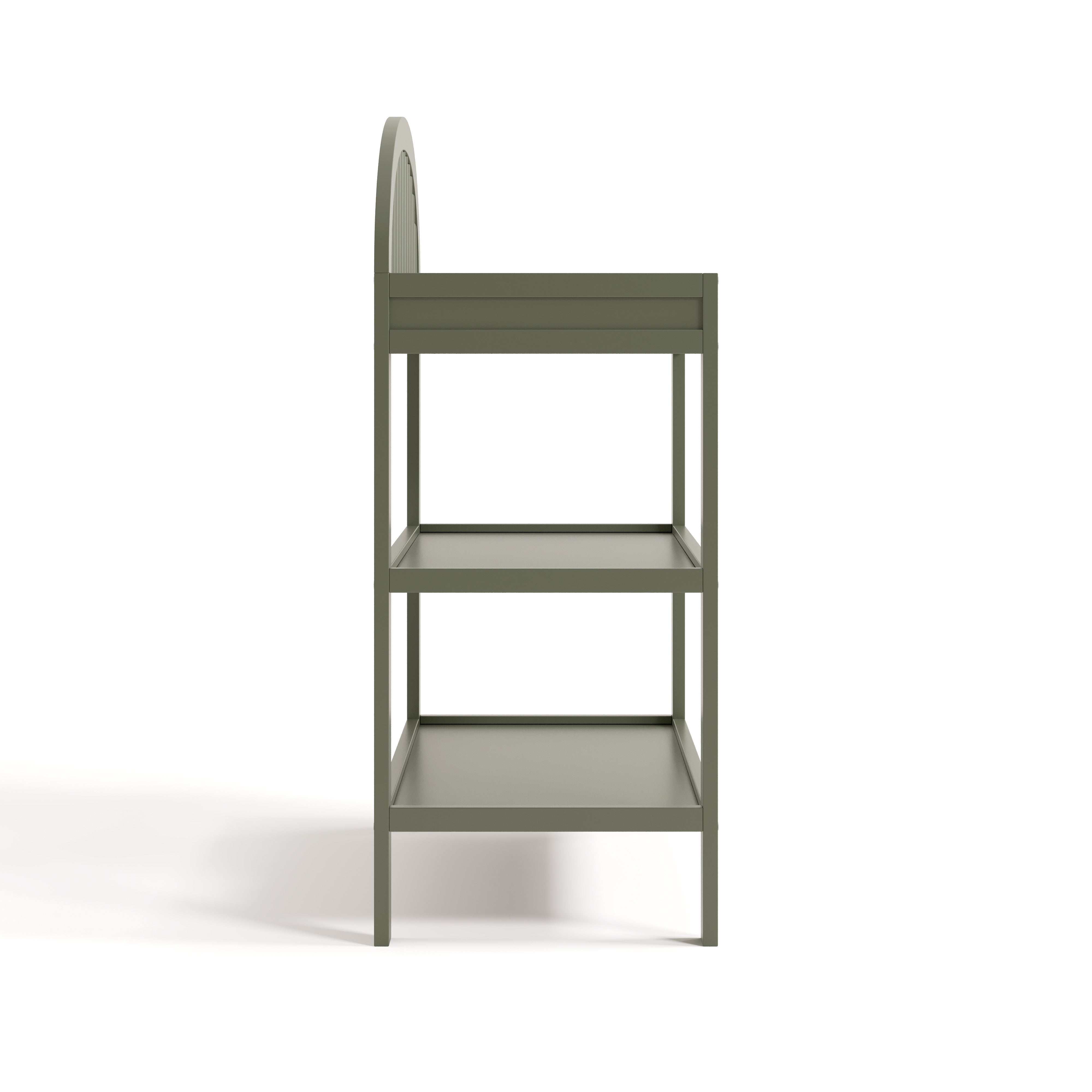 Olivia olive changing table side view